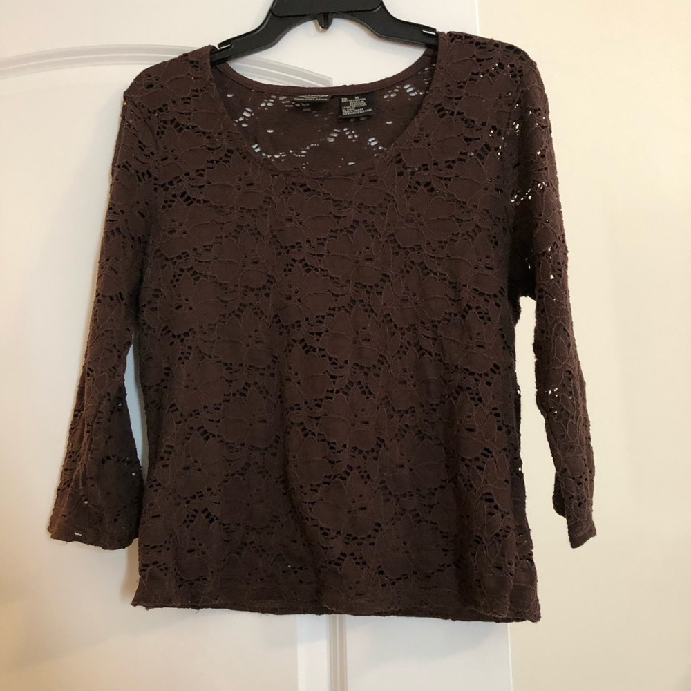 B.Moss brown flowered shirt